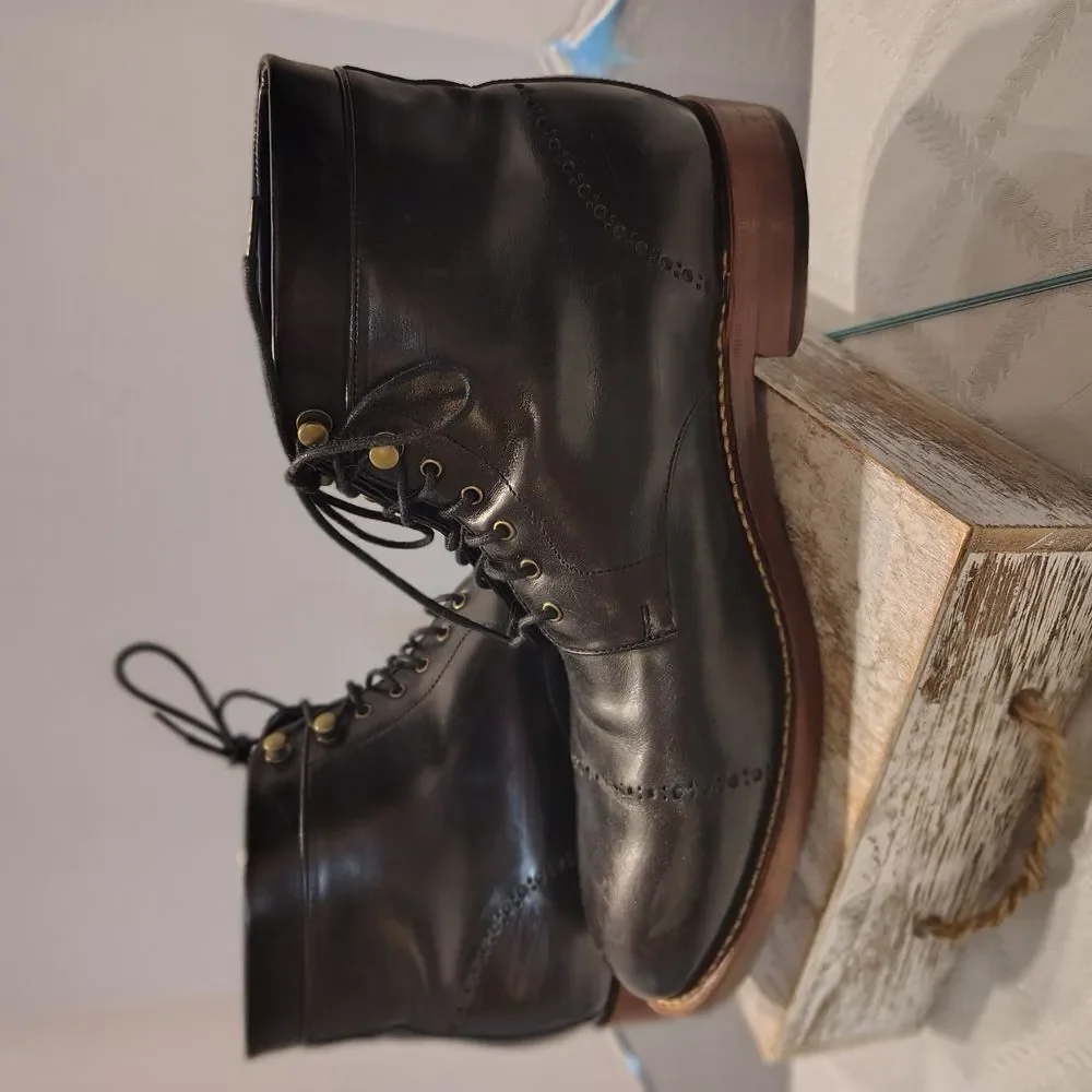 Cole Haan Black Leather Men's Boots Size. 10.5 WIDE